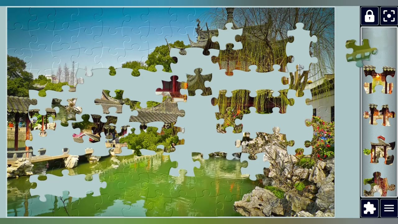 Traditions in yuyuan gardens shanghai  China🧩//jigsaw puzzles craft🧩🧩//Amazing puzzles Art🧩🧩//