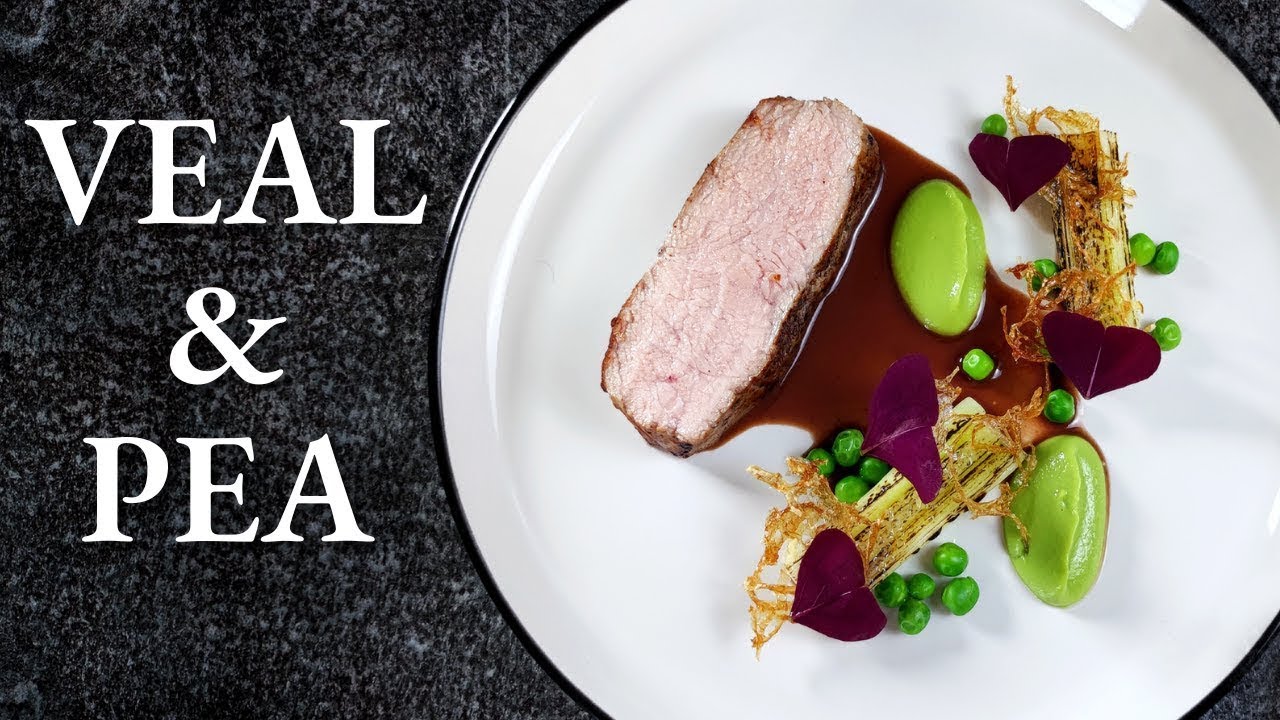 Michelin star VEAL LOIN recipe | Burnt Leek & Pea Puree
