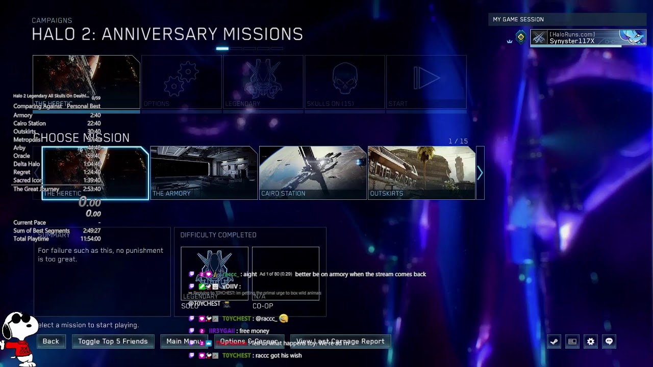 Halo 2 LASO Deathless attempts $500 challenge