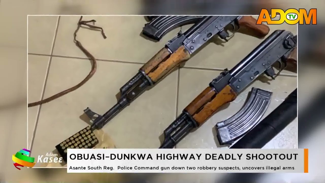 Asante South Reg. Police Command Gun down Two Robbery Suspects, Uncovers Illegal Arms