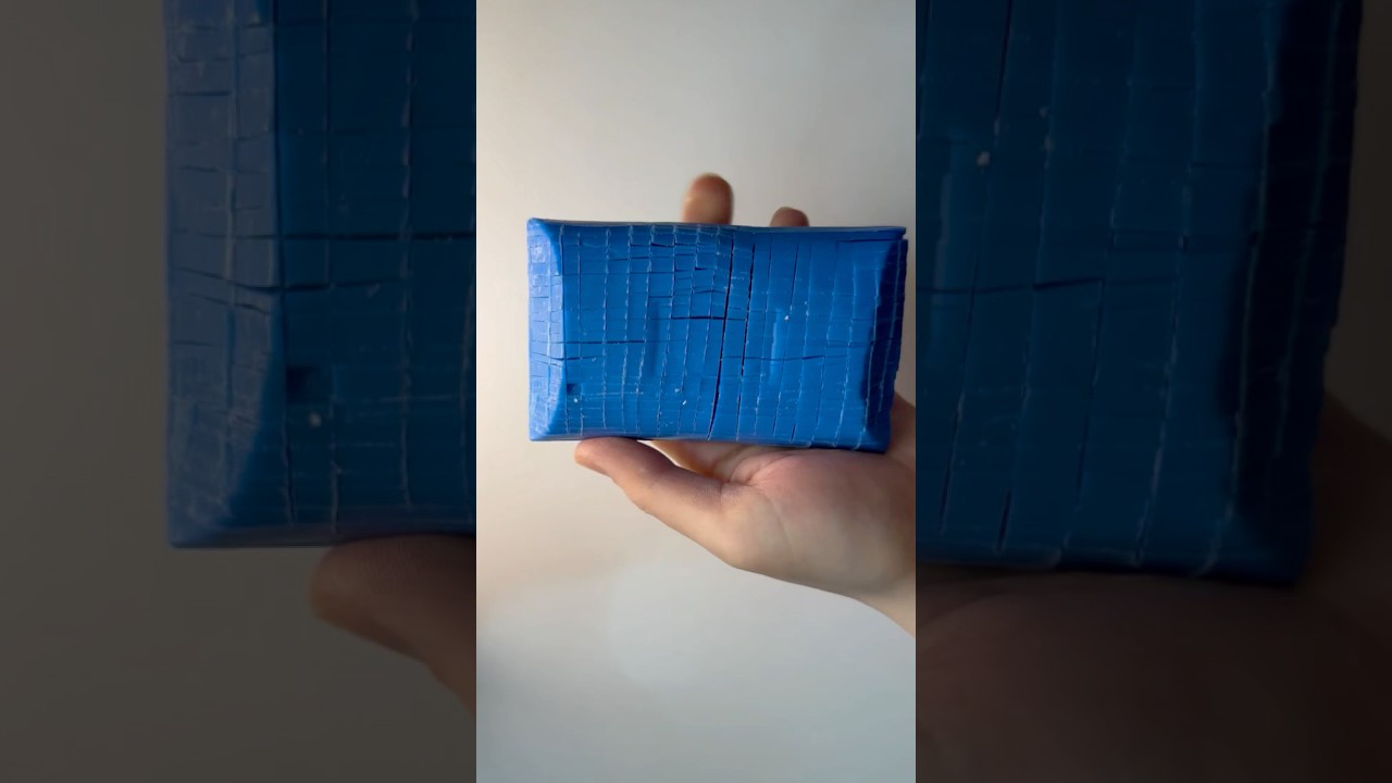 Crunchy Blue Soap Cubes Cutting🩵 #rainbowsoap #satisfying #asmr #soapcutting #relaxing