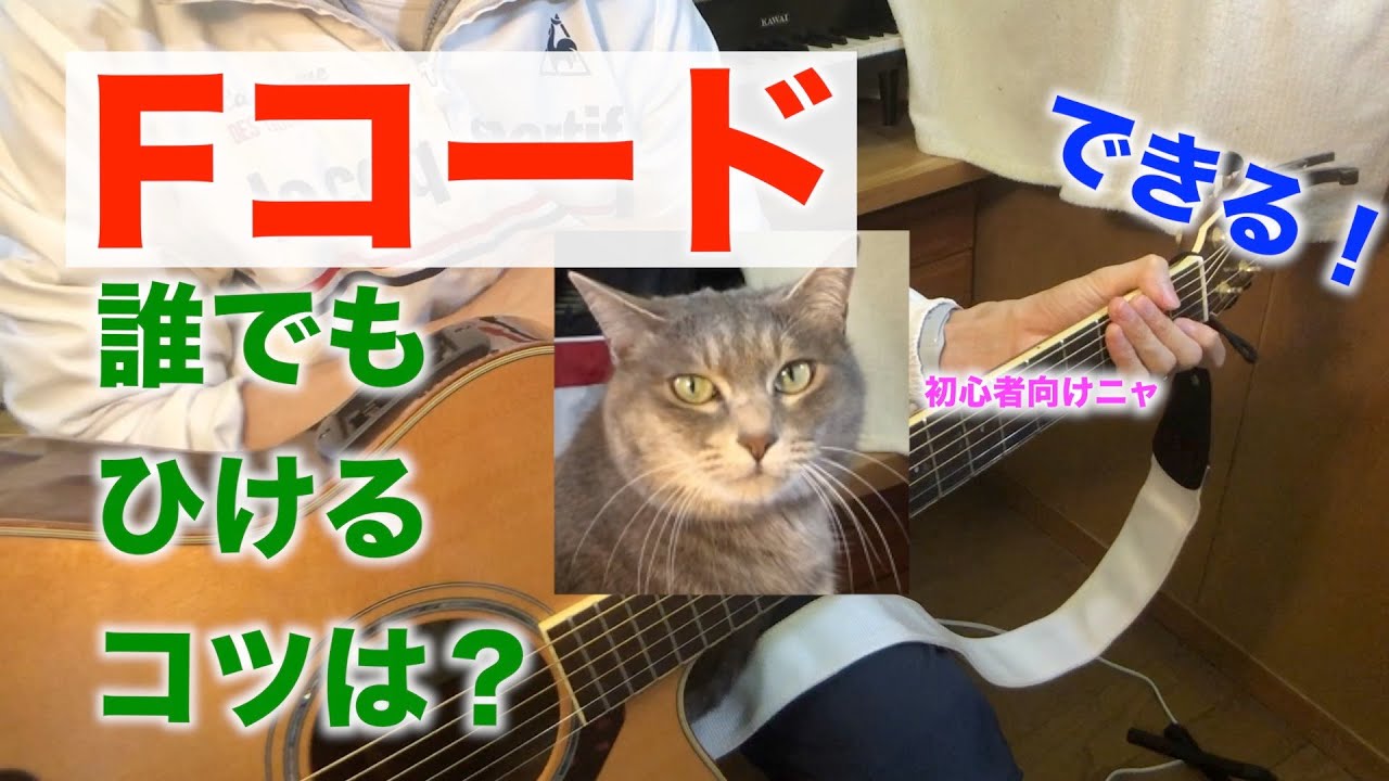 Fコードを簡単に弾くコツ！できない人は○○をすると良い！？【ギター】【初心者向け】