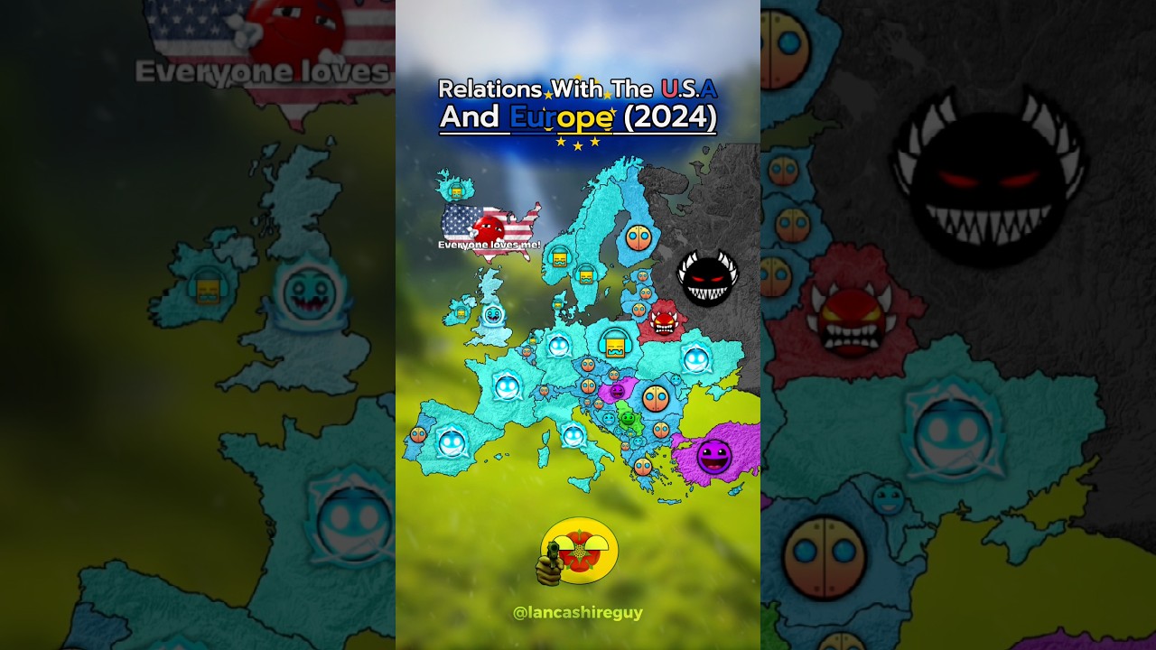 US Relations 2024 VS 1956 | #mapping #fyp #shorts #europe #usa #edit #geography #geotube