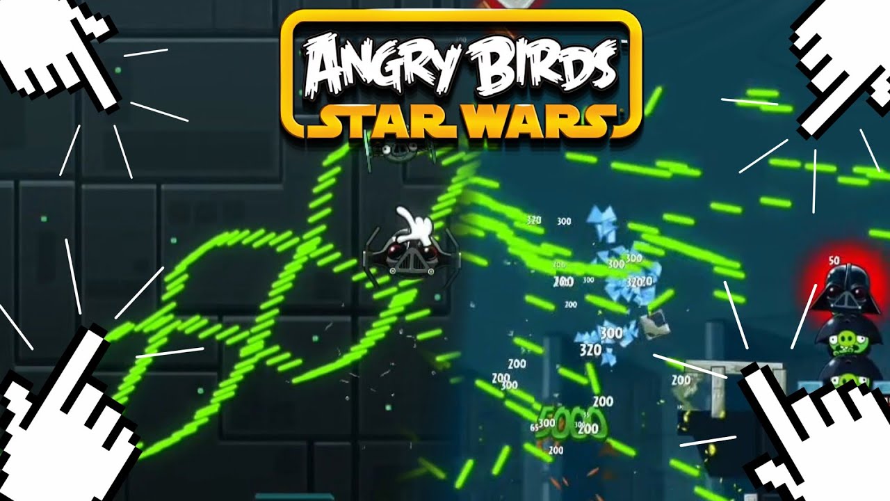 Angry Birds Star Wars Infinite Power mod but I use an AUTO-CLICKER...