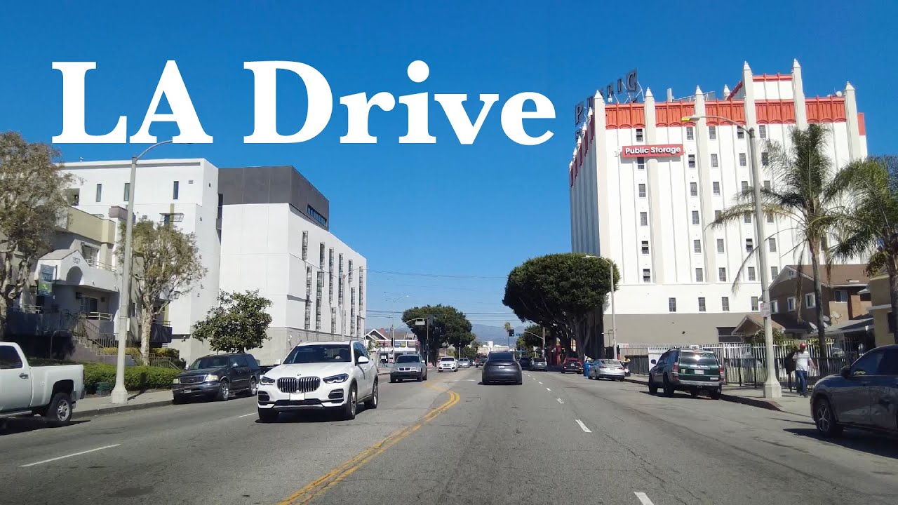 Los Angeles Drive 4k - Everyday life on the way to the Korean supermarket