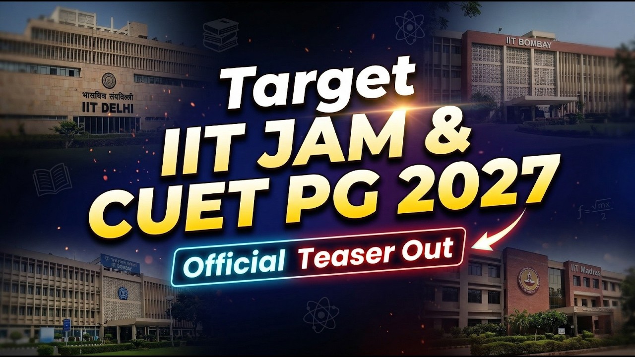 🔥 IIT JAM 2027 & CUET PG 2027 Official Teaser Out! | Start Now! #iitjam2027 #pw
