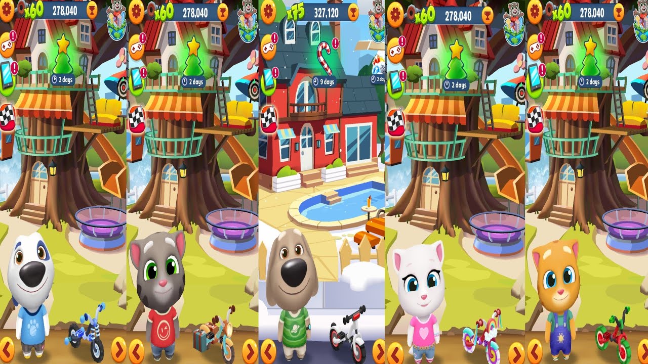 Tom Gold Run.Hank vs Tom vs Benn vs Angela vs Ginger Gameplay Android#52