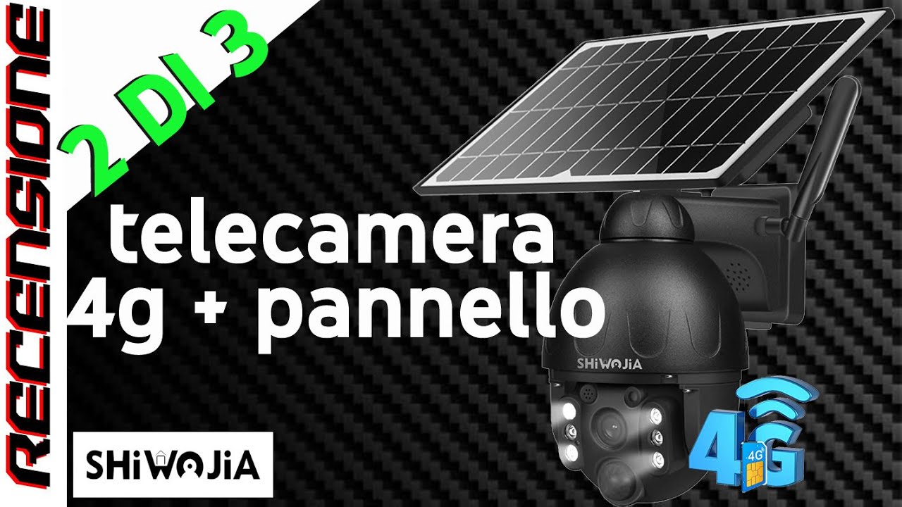 Video 2/3 Sicurezza senza corrente ne wifi RECENSIONE Telecamera 4G 360° SHIWOJIA