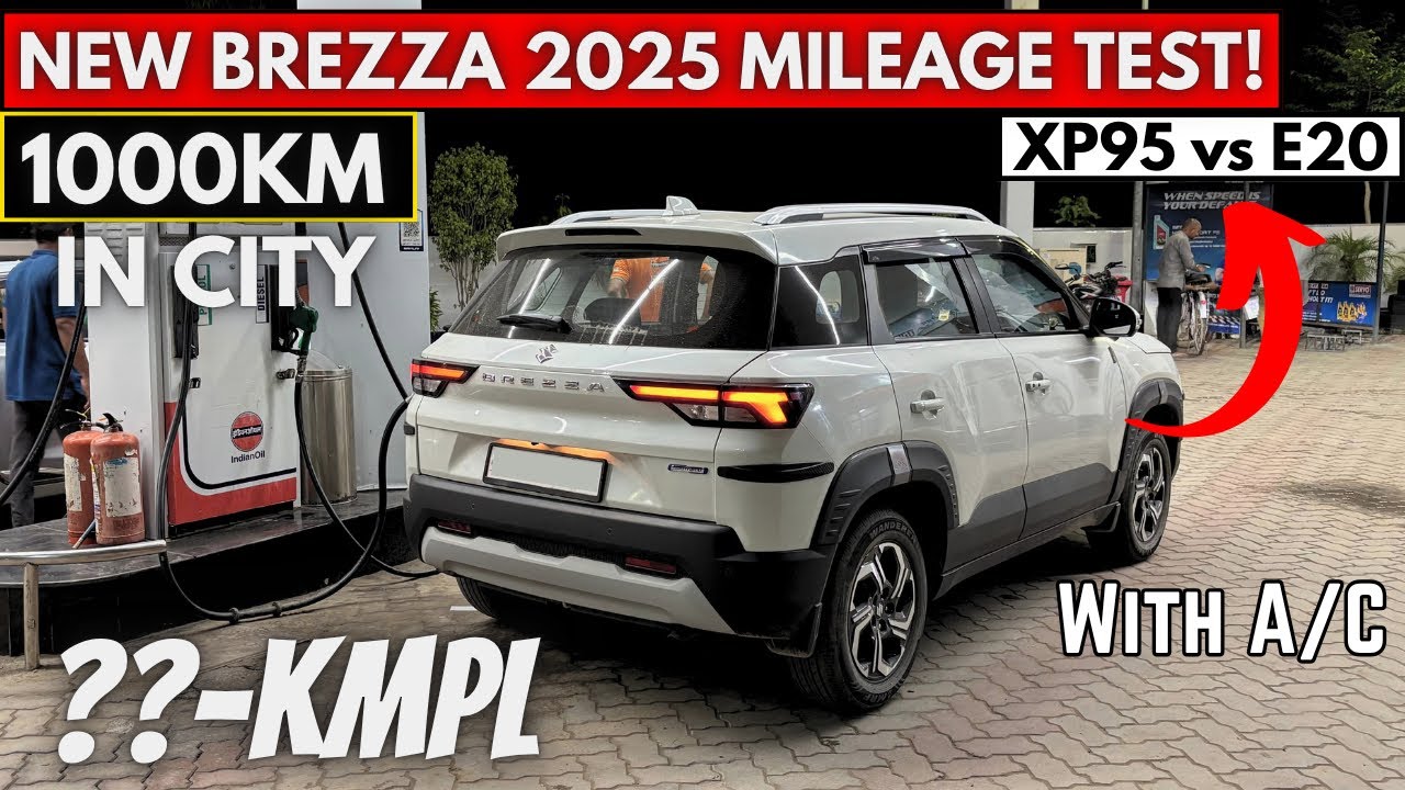 Maruti Brezza Facelift 2025 Mileage Test Petrol 2025 | Brezza Automatic Mileage | brezza zxi 2025