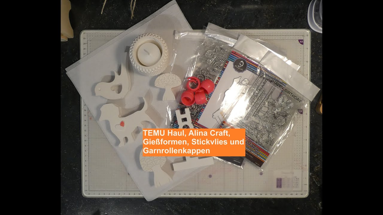 #TEMU Haul, Gießformen, Alina Craft Set´s, Stickvlies und Garnrollenklemmen