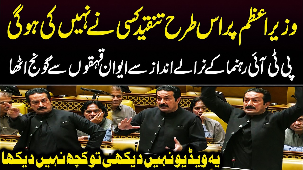 PTI Leader Sardar Muhammad Ali Khan Hilarious Speech in Assembly | Public News