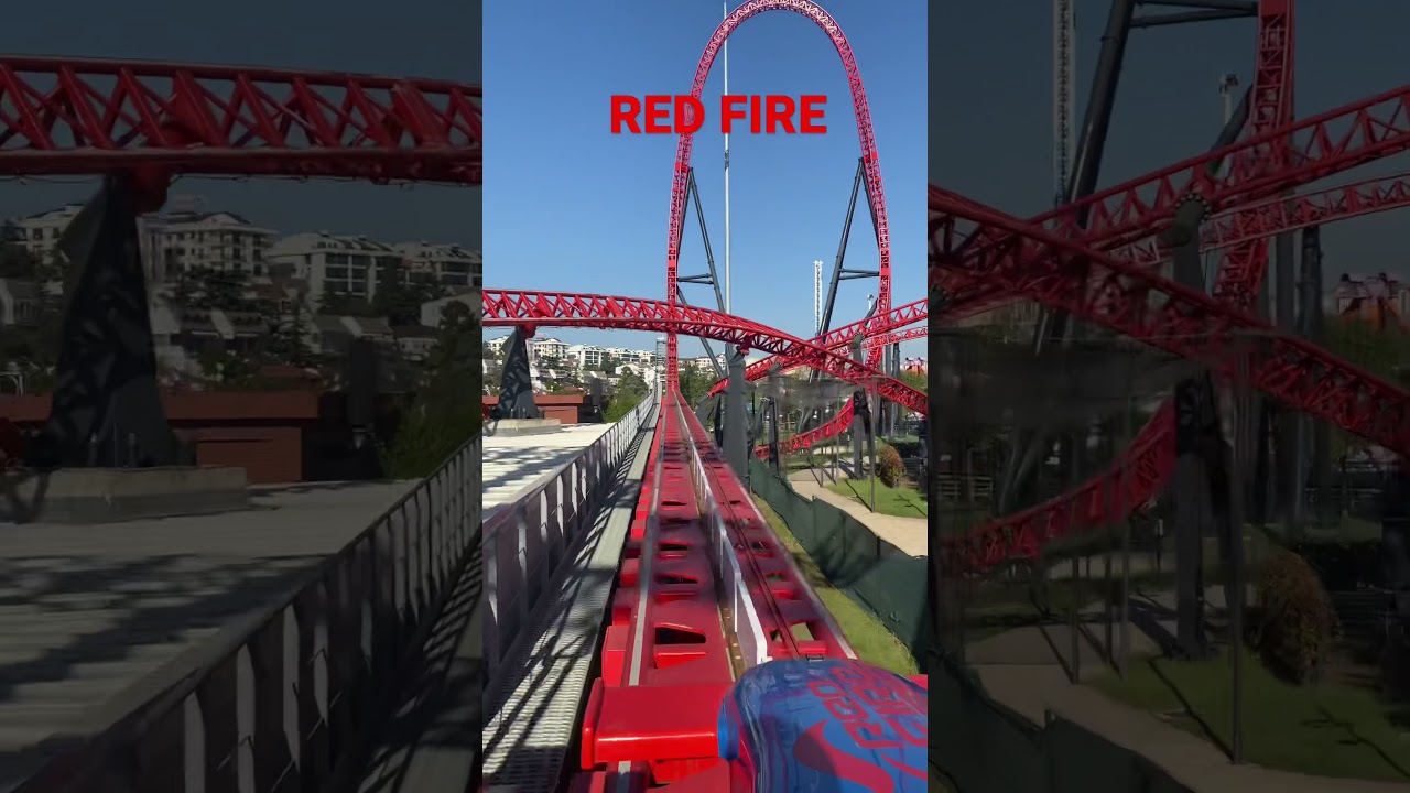 RED FIRE ROLLER COASTER KORSAN ADASI TEMAPARK