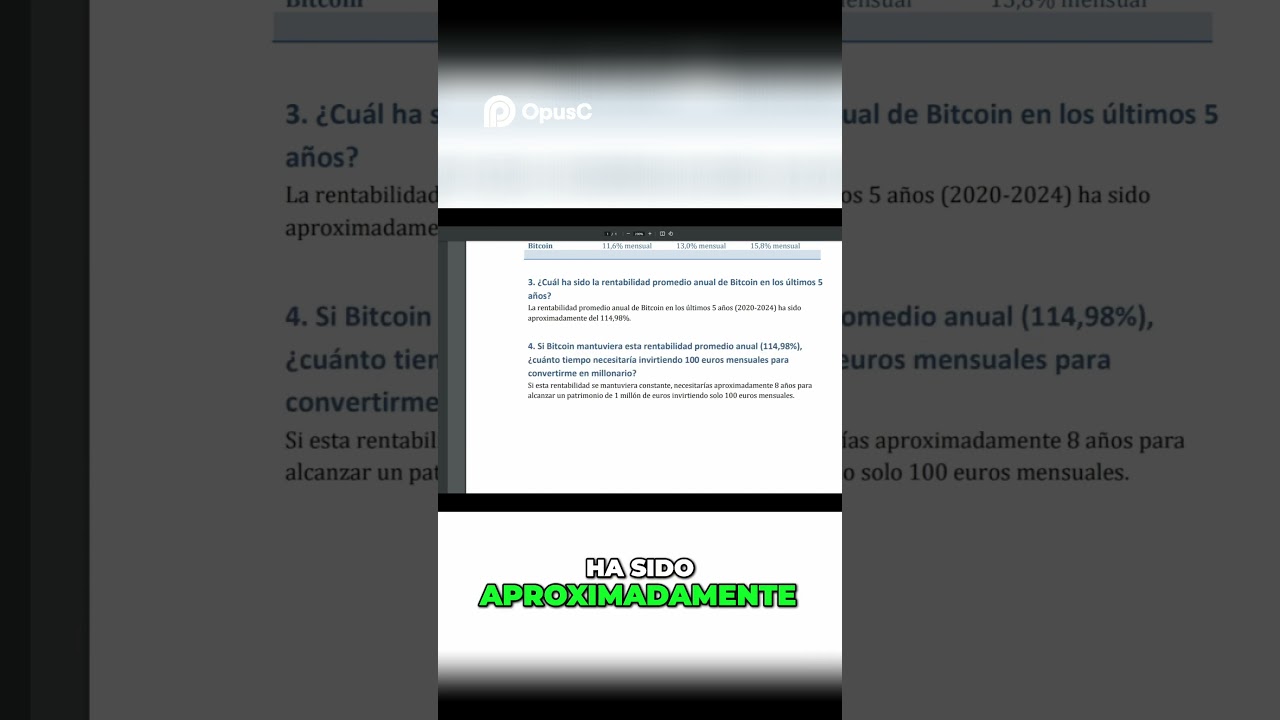 Rentabilidad Anual de Bitcoin  &iexcl;M&aacute;s del 114% en 5 A&ntilde;os!