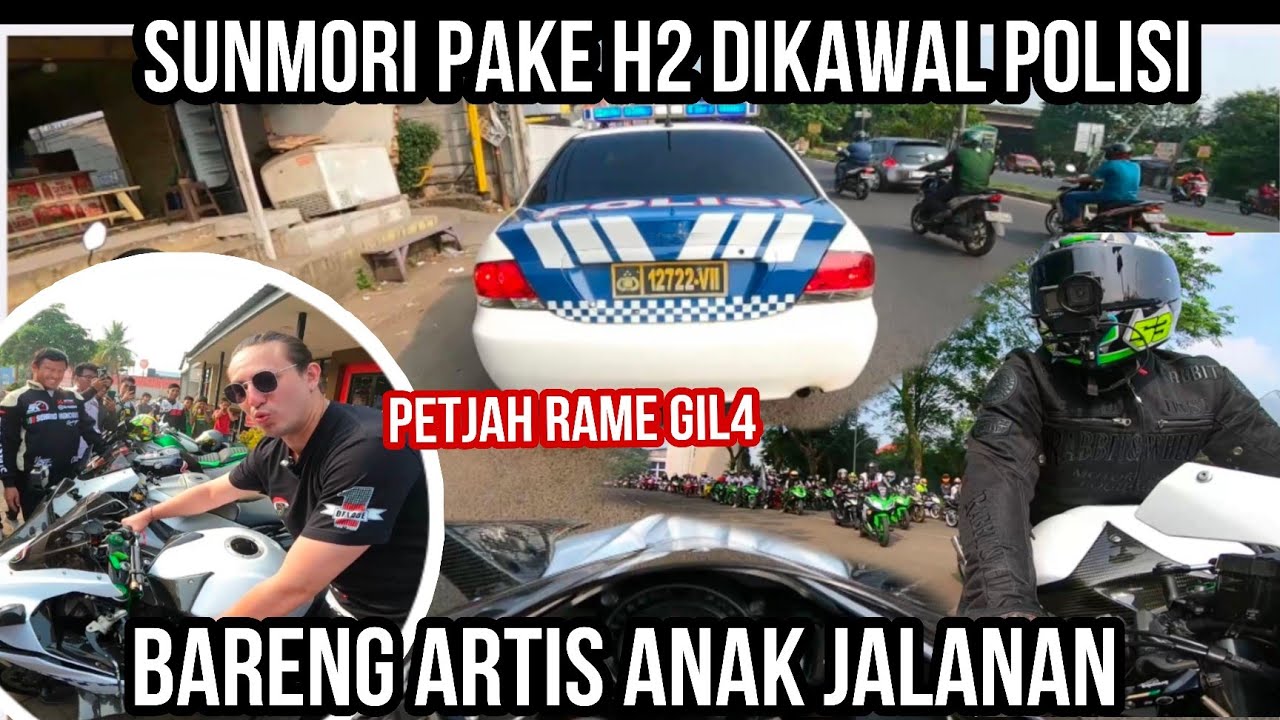 PETJAH SUNMORI PAKE H2 BRG ARTIS ANAK JALANAN SAMPAI DIKAWAL POLISI