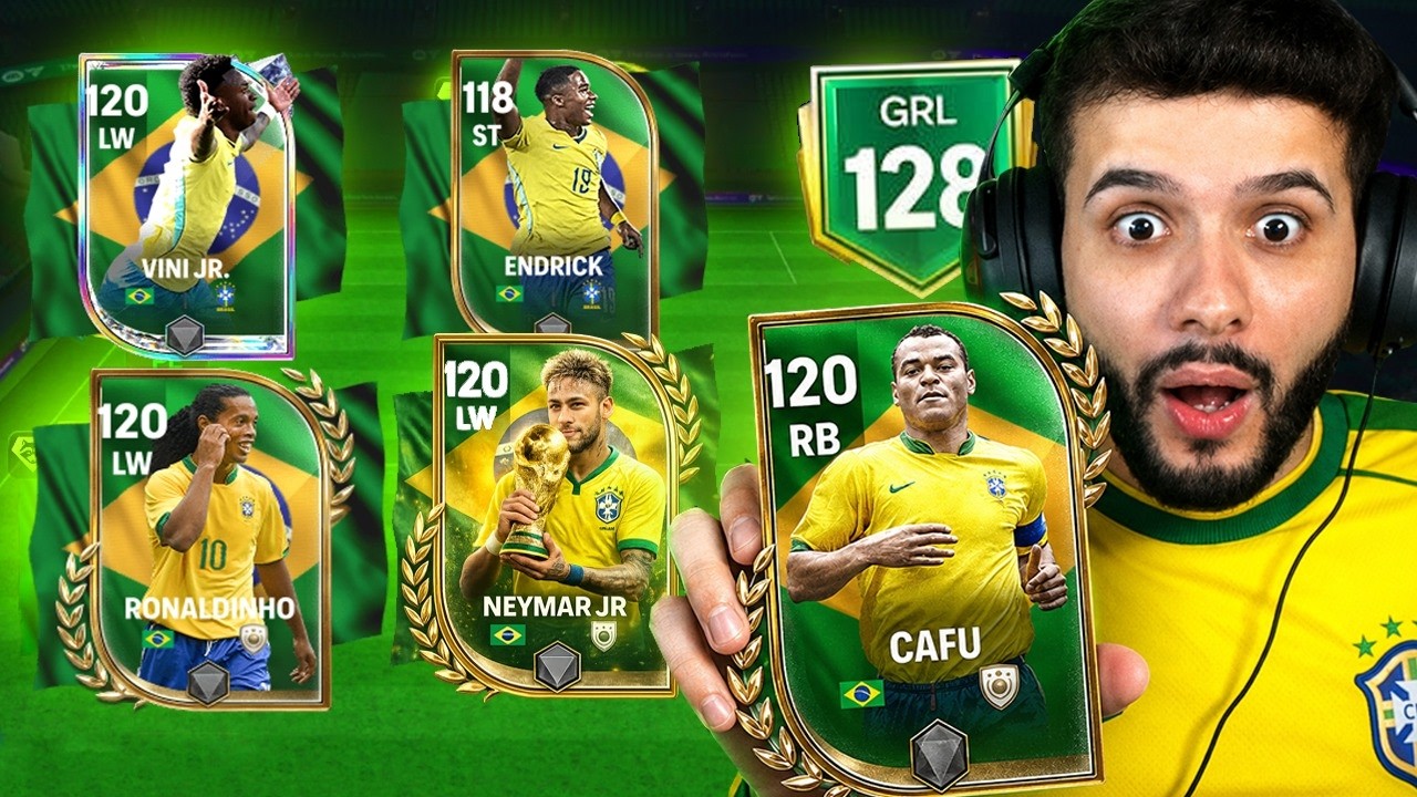 MONTEI O SUPER BRASIL NO FC MOBILE COM GERAL M&Aacute;XIMO! 😱🇧🇷