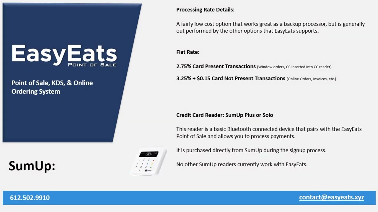 Credit Card Processing Options with EasyEats