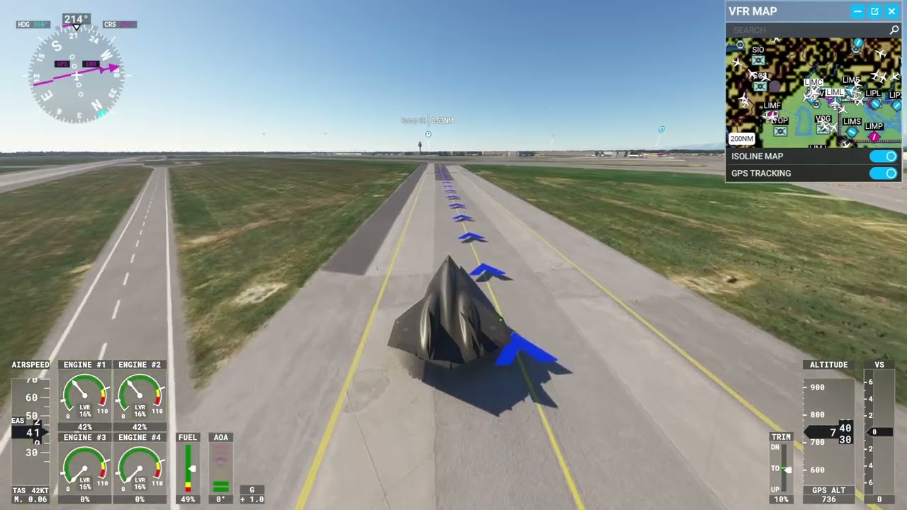 MSFS 2020 Darkstar from Milan, Linate to Malpensa (Crash, Bug, Loss of Control, 9070XT)