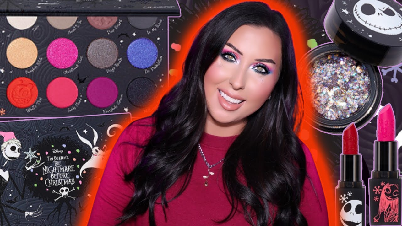 COLOURPOP X THE NIGHTMARE BEFORE CHRISTMAS | FULL COLLECTION, SWATCHES, TRY ON, & FIRST IMPRESSIONS
