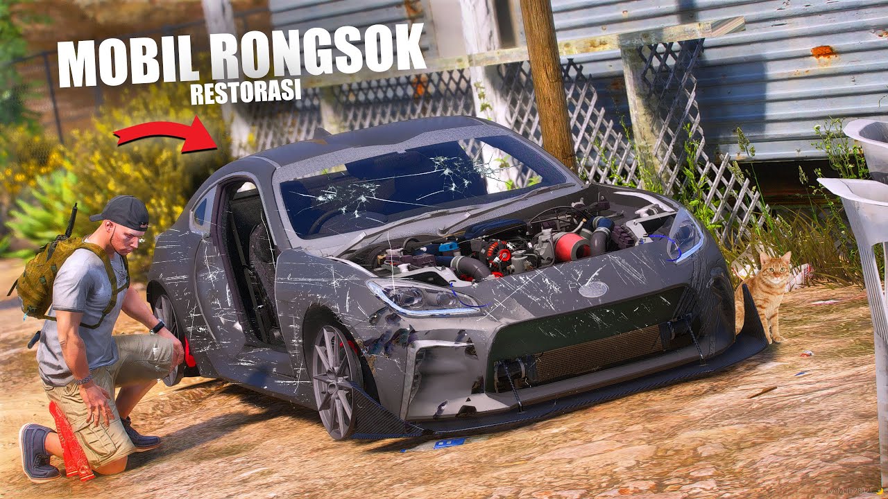RESTORASI BANGKAI MOBIL SUBARU BRZ LANGKA TERBENGKALAI BERTAHUN TAHUN DI GTA 5 ROLEPLAY !!!