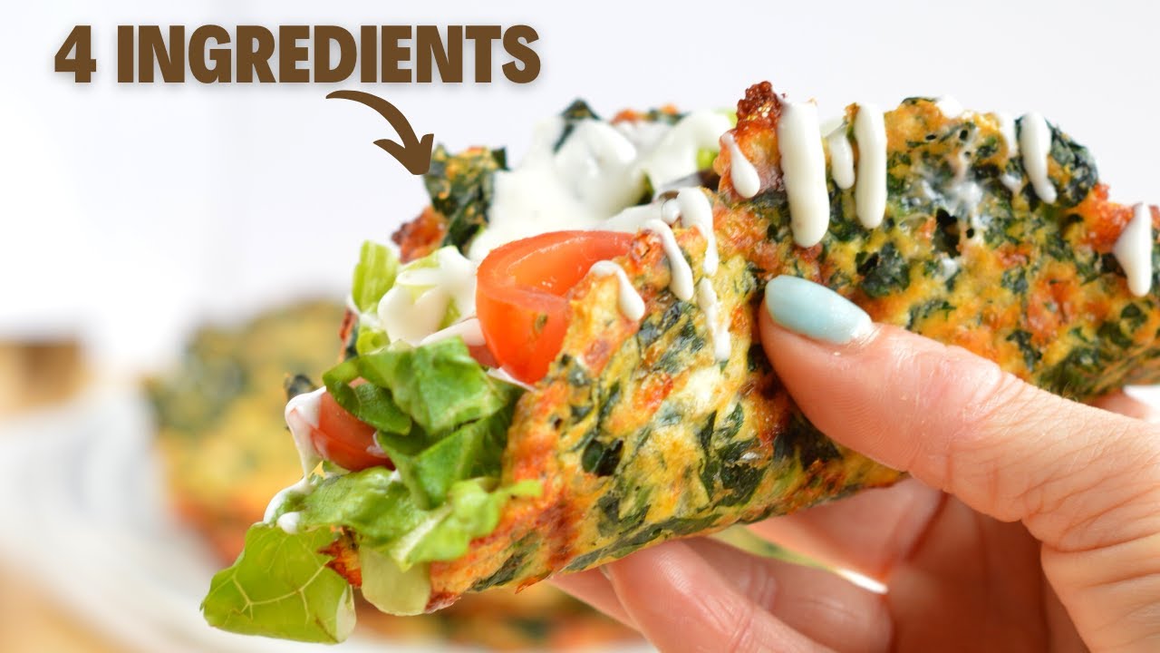 Spinach Taco Shells | Low Carb Taco, Clean Eating recipe