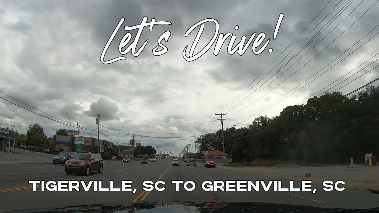 Let's Drive!  Tigerville, SC to Greenville, SC Time Lapse Driving Dashcam Video