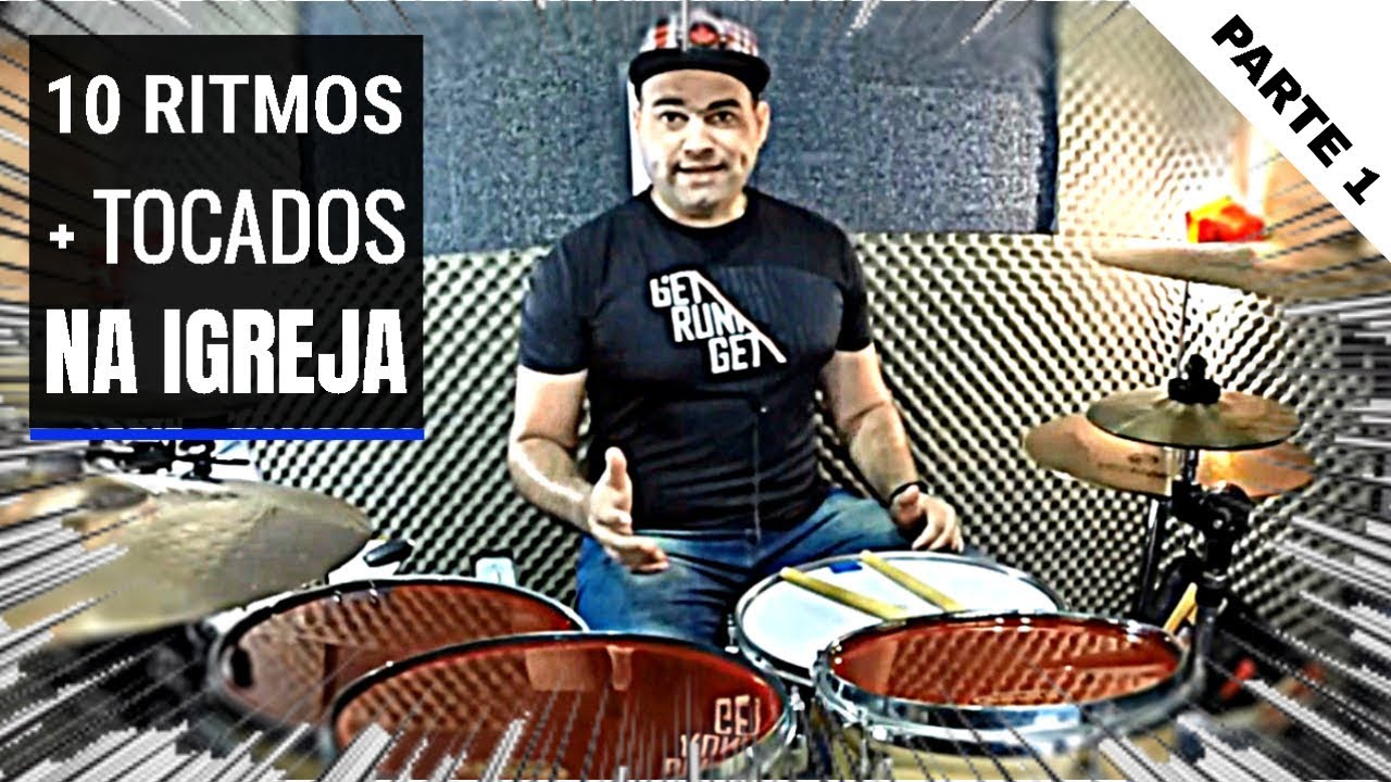 COMO TOCAR OS 10 RITMOS MAIS USADOS NA IGREJA - AULA DE BATERIA