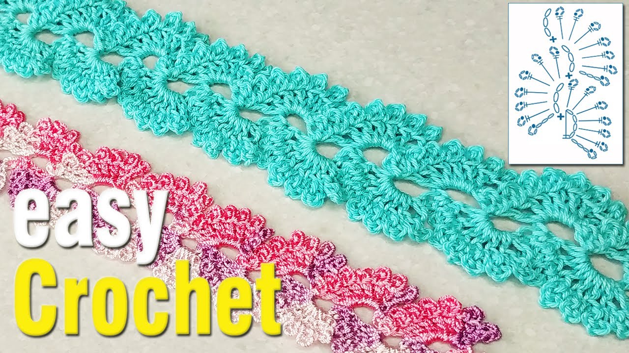 Easy Crochet: How to Crochet Lace Cord. Free picot stitch cord pattern & tutorial.