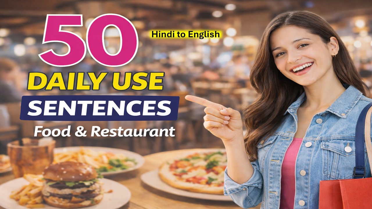 Day-5  अंग्रेजी बोलना सीखें | Daily Use English Sentences | 50 रोज बोले जाने वाले English Sentences