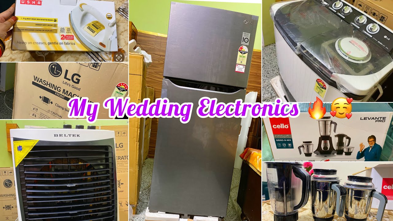 Mere Jahez Ke Electronics ☺️ My Wedding Electronics With Price ! LG Double Door Fridge,🔥