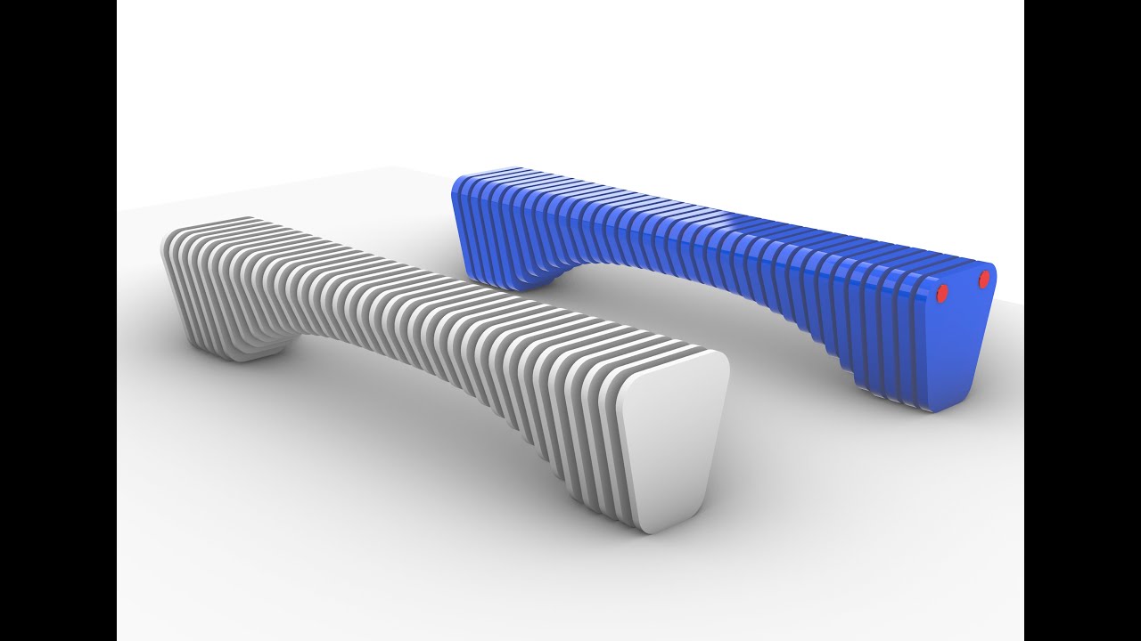 parametric bench, paarametrik skameyka grasshopperda, rhino