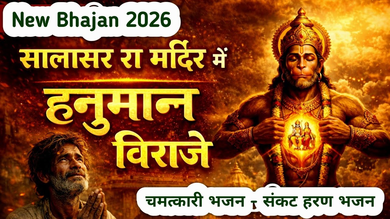 सालासर रा मंदिर में हनुमान विराजे | Salasir Ra Minder Me Hanuman Viraje | Salasir Balaji Bhajan 2026