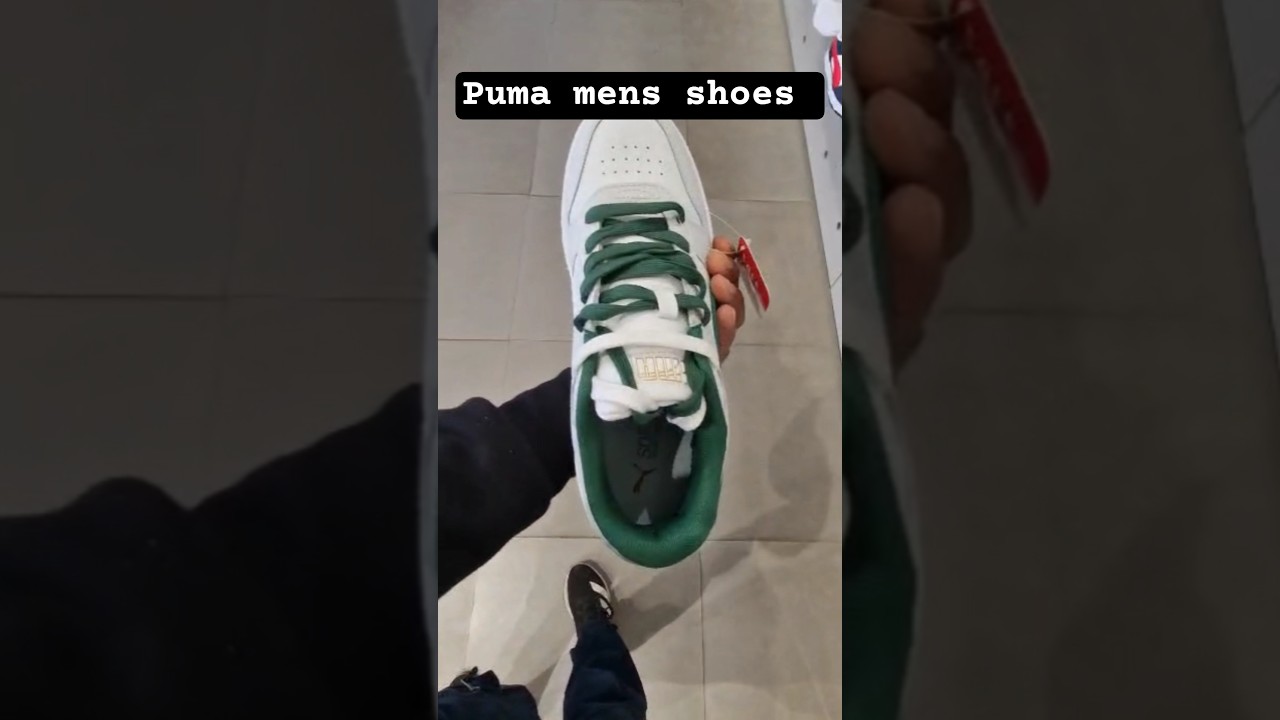 PUMA RBD Game Court- Z Low sneakers in a white and green colorway. 