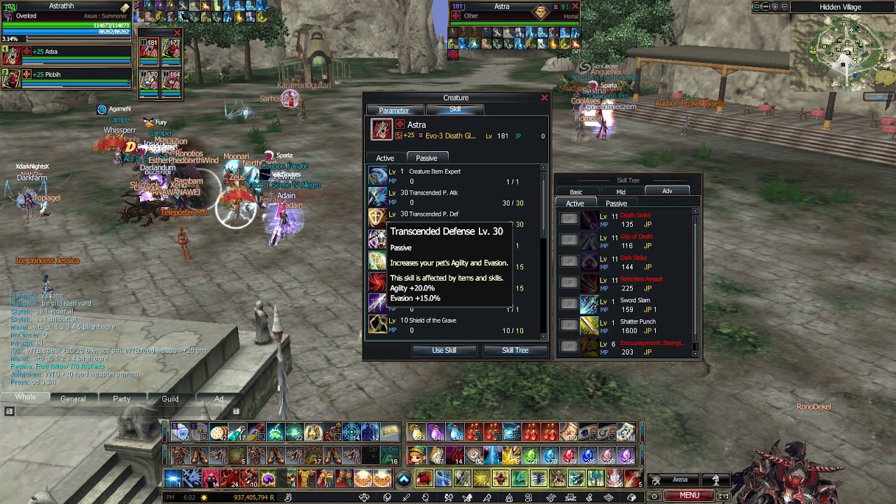 rappelz gladiator stage1 180+ skills
