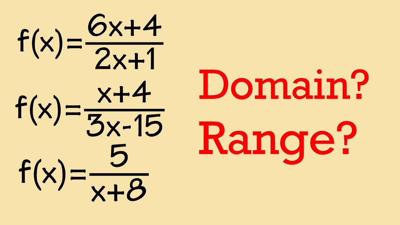 Easy steps of finding the domain & range of a simple rational function