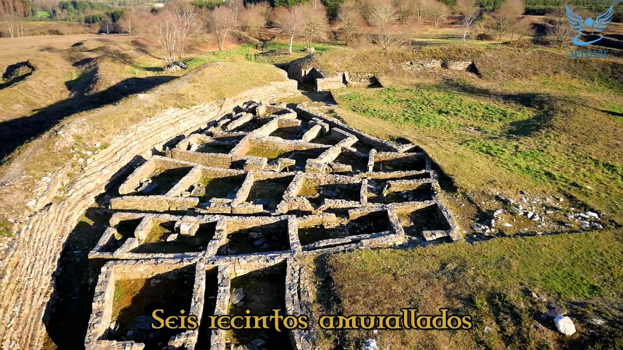 Castro de Castromaior a vista de dron. Portomarín (Lugo)