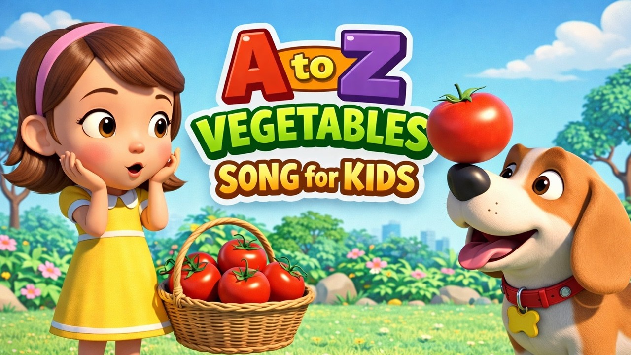 A to Z Vegetables Song for Kids | ABC Veggie Rhyme | Playful Learning Song #nurseryrhymes #kidsvideo