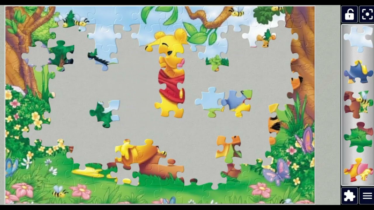 Winnie The Pooh❤️ Piglet, Tiger Eeyore Kanga Party On The River Cartoon💖🎊🎉🥳🎀🧩 @jigsawzone 