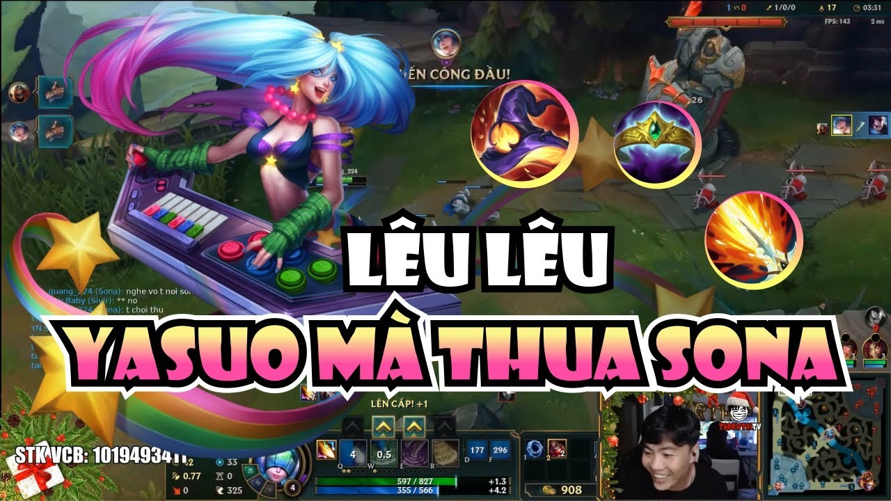 XÁCH SONA LÊN TOP ĐI VỚI YASUO, THROWTHI BỊ PING 