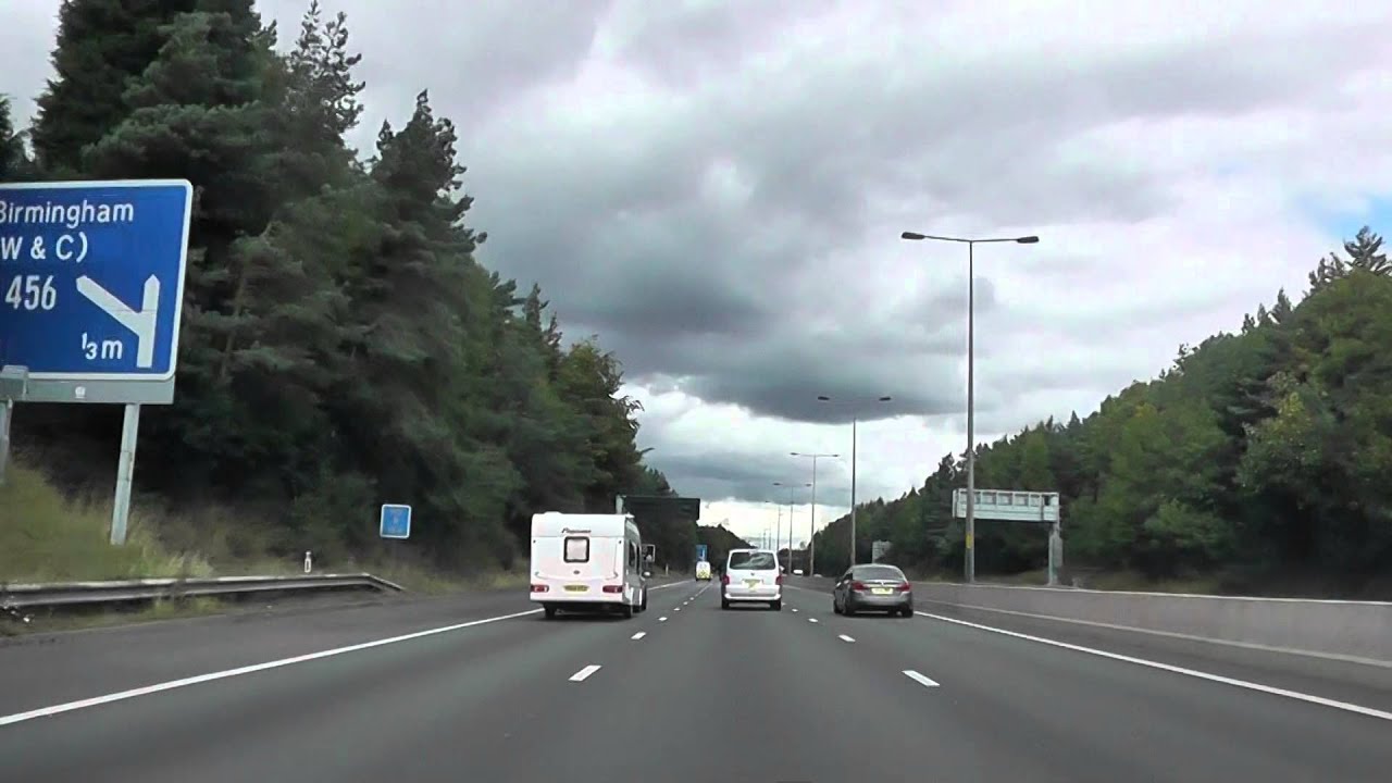 Driving On The M5 & M6 Motorways From M5 J6 Worcester North To M6 J9 Wednesbury, West Midlands, UK