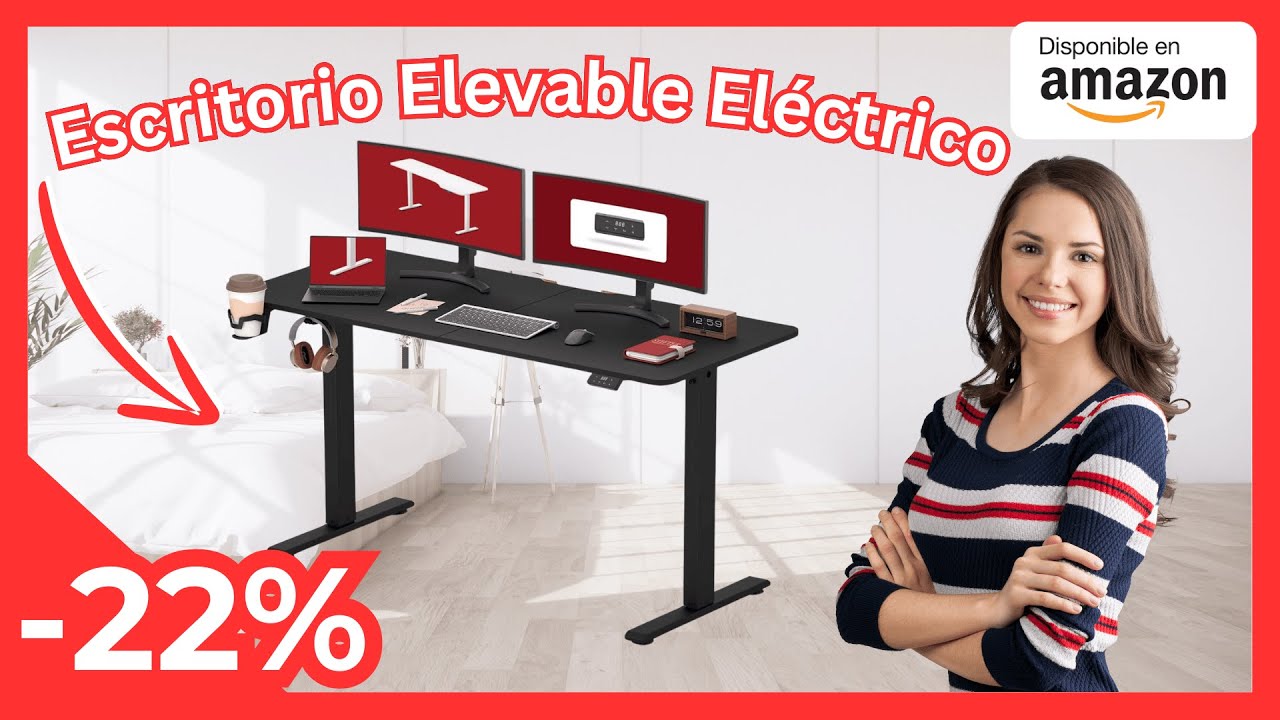 SANODESK QS1 Escritorio Elevable Eléctrico con Tablero de Escritorio Regulable | ProductosHogarPlus