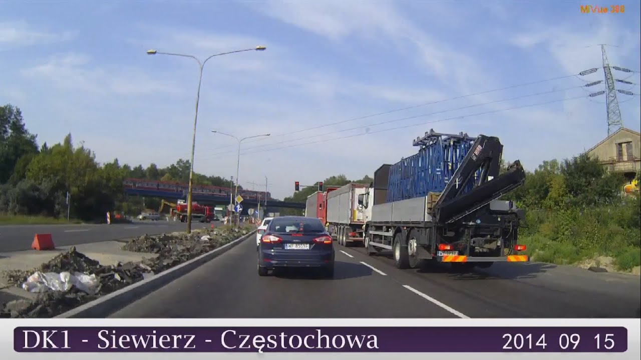 Siewierz (Podwarpie) - Częstochowa - droga krajowa DK1