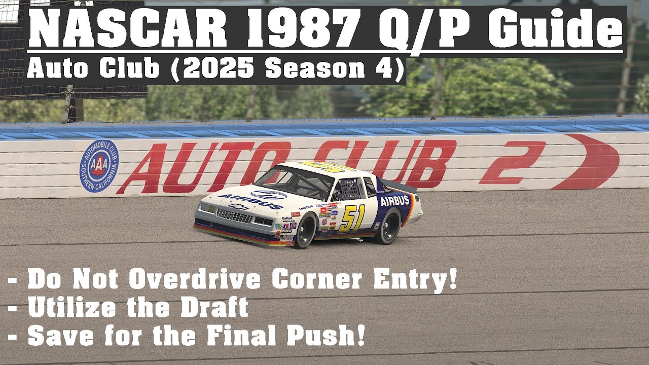 NASCAR 1987 at Auto Club Qualify/Practice Guide - iRacing