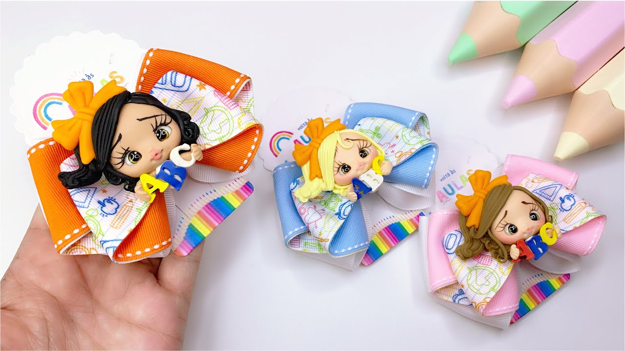 LAÇO LUNNA DE VOLTA ÀS AULAS/Laço Escolar/Lindo e Fácil de Fazer #ribbon 