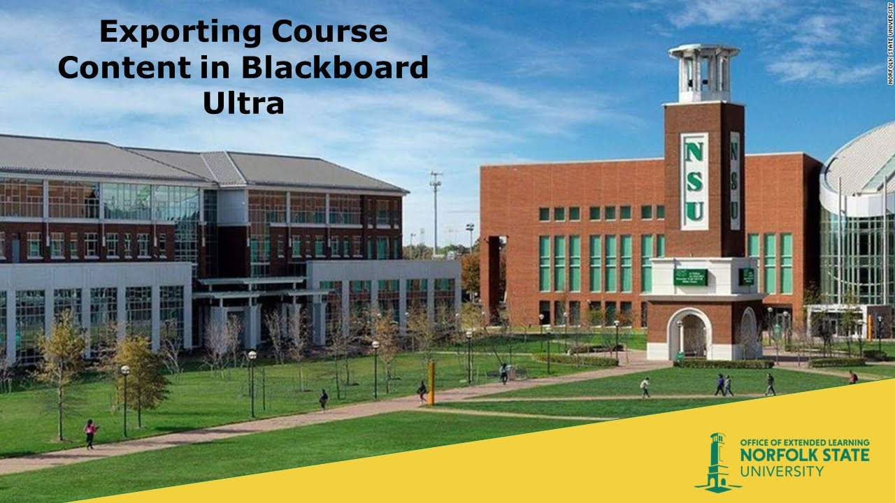 Exporting Course Content for Blackboard Ultra