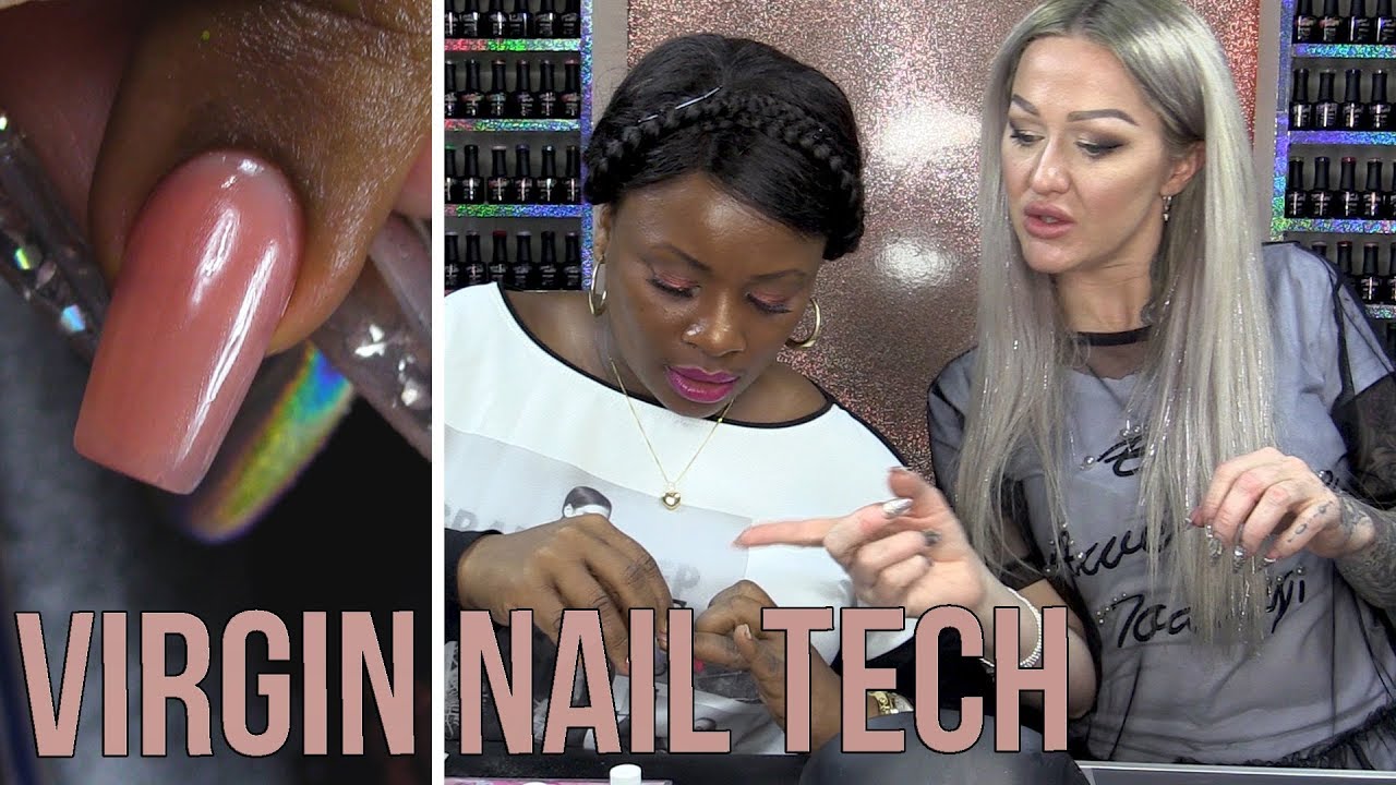 VIRGIN NAIL TECH USING DUAL FORM WITH ACRYLIC - STEP BY STEP TUTORIAL