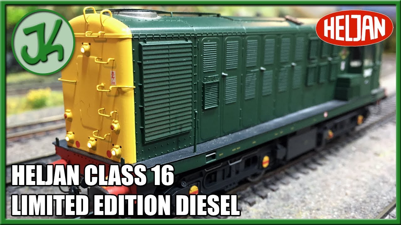 Лимитированная серия дизельных локомотивов Heljan Class 16 в цвете BR Green с полностью желтыми т...