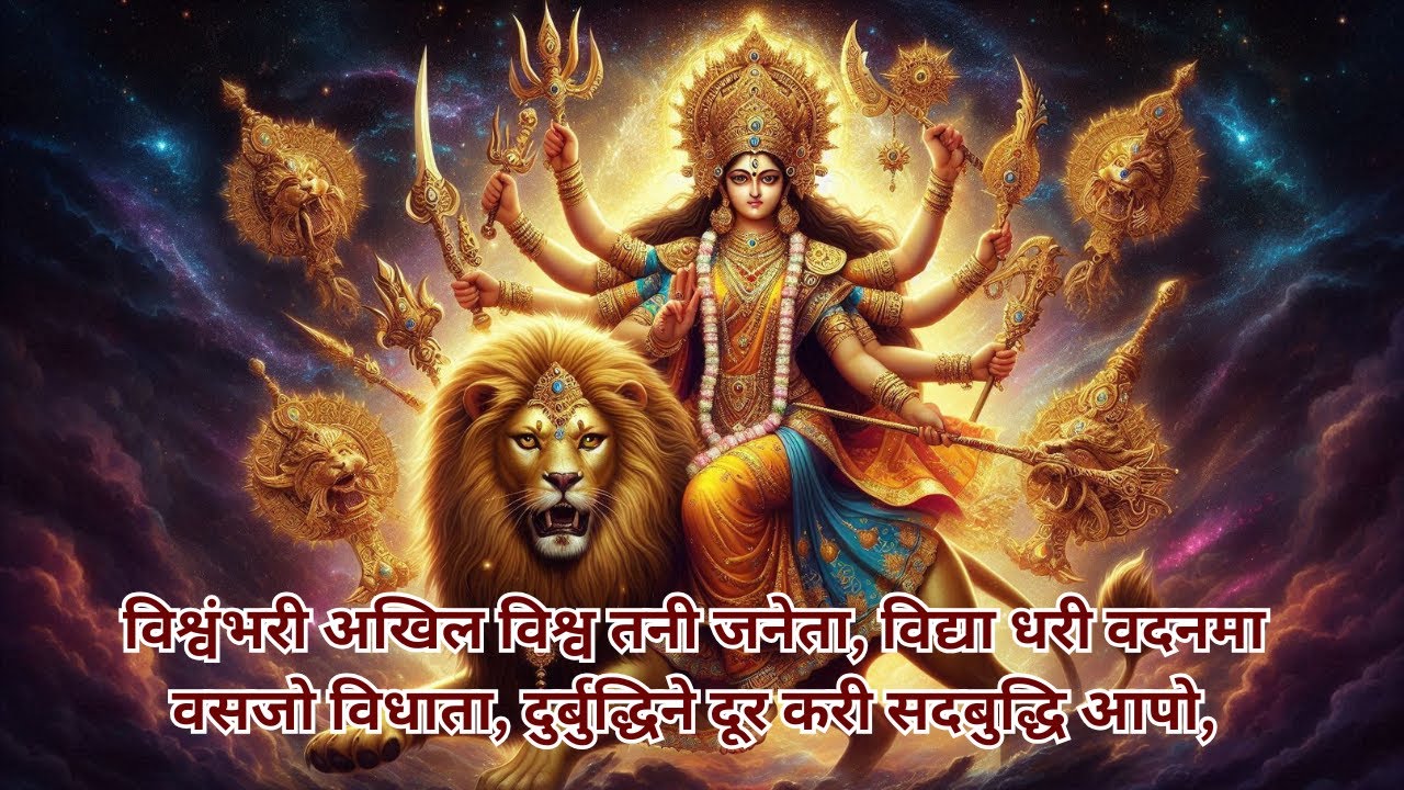 विश्वंभरी अखिल विश्व तनी जनेता - विद्या धरी वदनमा वसजो विधाता Devi Stuti Mantra (#1viral) {#1tred}