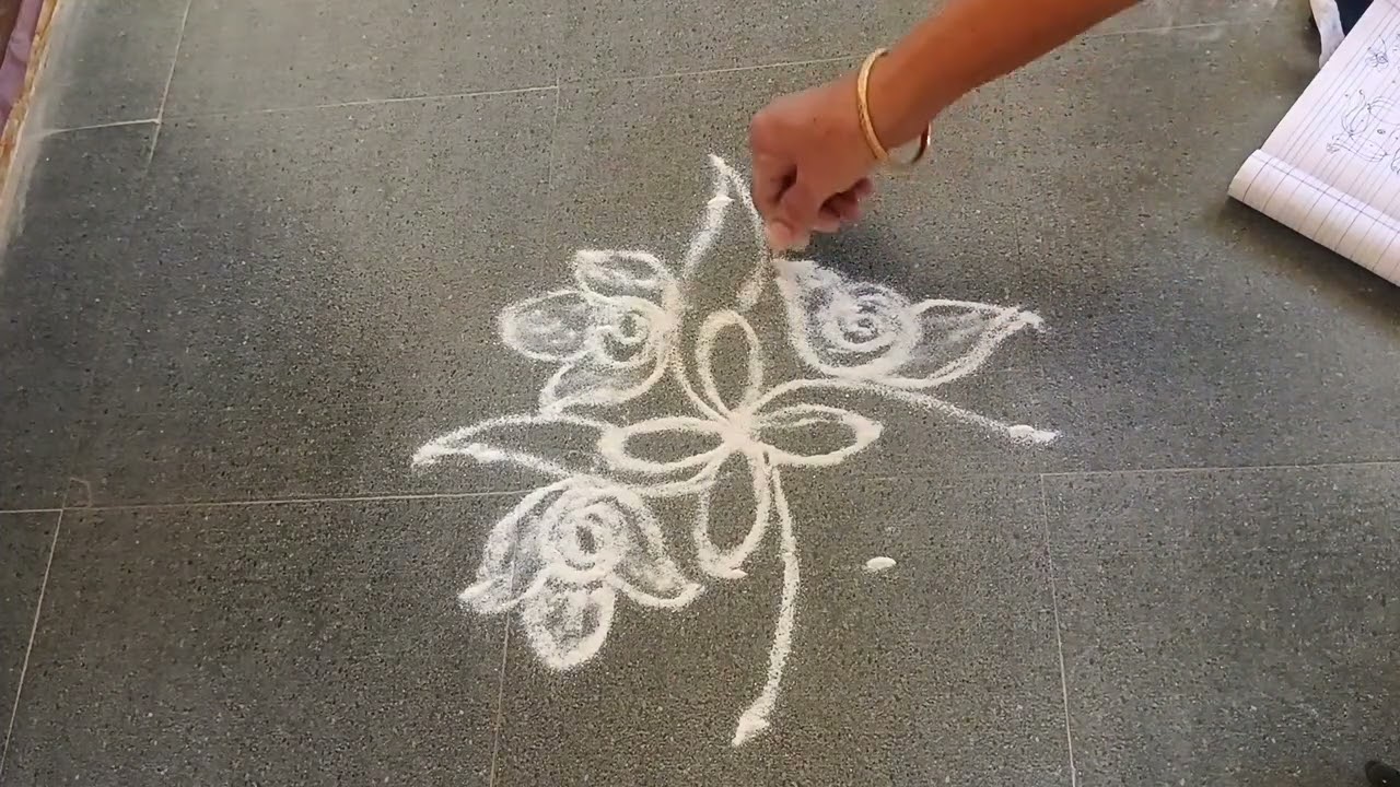 🌺 குட்டி கோலம் 5.1 dots simple &easy pookolam #dailykolam  #simplekolam #kuttikolam #viralvideo 