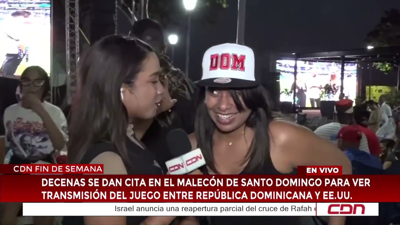 Decenas se dan cita al Malecón de Santo Domingo para ver transmisión del juego RD vs USA