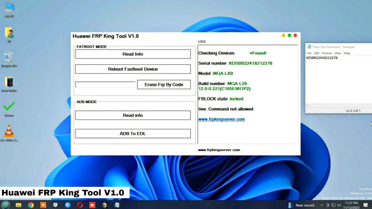 ✅🔥Huawei FRP King Tool V1.0 - Direct Huawei/Honor FRP Reset/Google Account Remove 2023✅